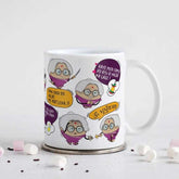 I Have Angel Printed Multicolor Poly Satin Cushion And Ceramic Coffee Mug For Grandmother